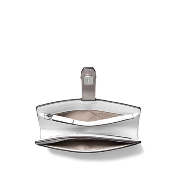 New Michael Kors Greenwich Medium Signature Logo Wallet Optic White Multi - Picture 3 of 4